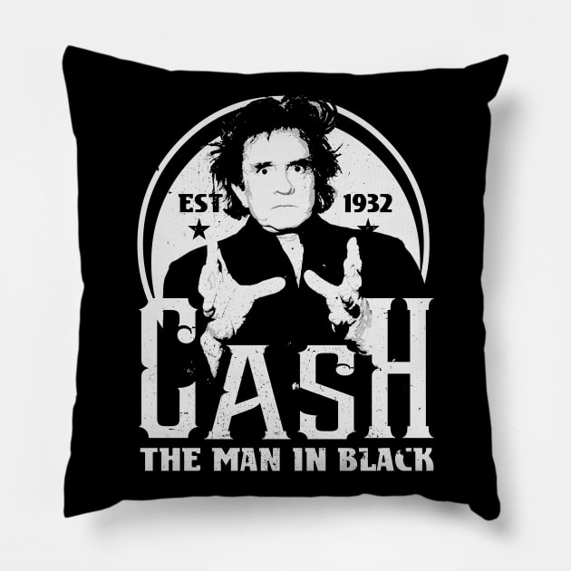 Johnny Cash Pillow by VizRad