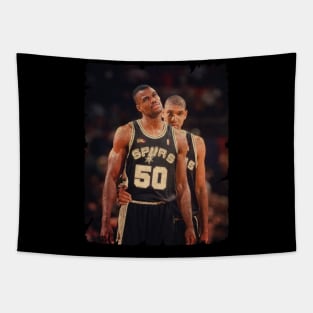 Twin Towers in The 1999 Finals - David Robinson Tapestry