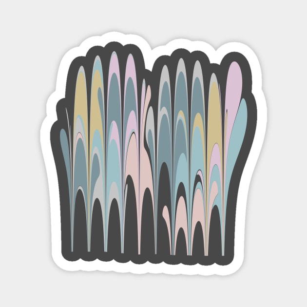Abstract Pastel Illustration Magnet by ApricotBirch