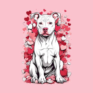 Cute Pitbull Love: Hearts, Smarties, and Happy Valentine’s Day! - Valentine’s T-Shirt