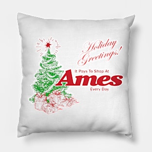 Ames Discount Department Store Holiday Greetings Pillow