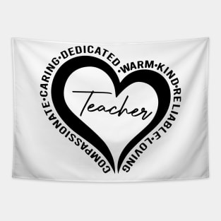 Teacher, Dedicated, Warm, Kind, Loving, Heart, Teacher’s Gift Tapestry