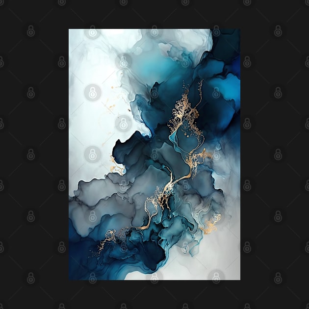 Blue Solution - Abstract Alcohol Ink Art by inkvestor