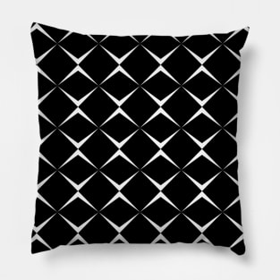 black and white square pattern Pillow