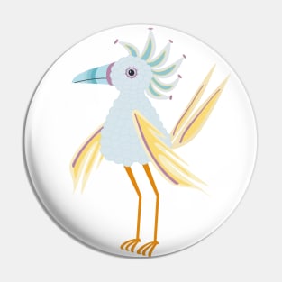 Large Quirky Bird Pin