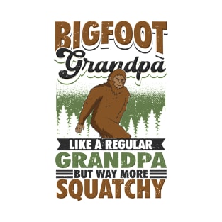 Bigfoot Grandpa Forest Myth Science Fiction T-Shirt