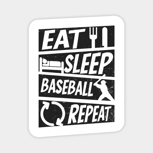 Baseball Player Shirt | Eat Sleep Repeat Magnet by Gawkclothing