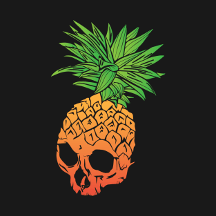 Pineapple Skull Funny Halloween T-Shirt