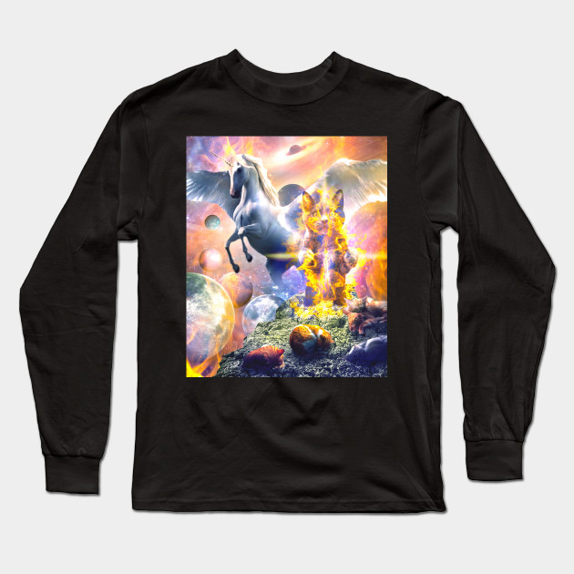 Galaxy Cat And Unicorn Pegasus In Space Galaxy Cat And Unicorn