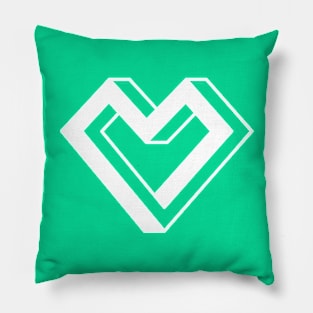 Impossible heart infinity penrose shape graphic Pillow