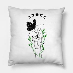 Minimalist Celestial Butterfly Pillow