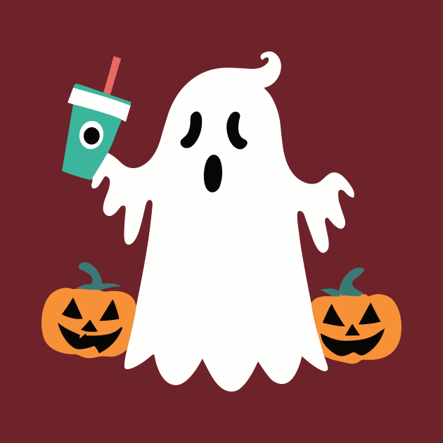 Ghost Coffee Halloween Cute Coffee Costume by Sorry Frog