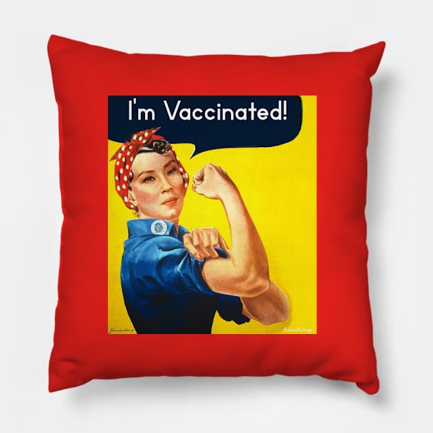 I'm Vaccinated: Lucy Liu Pillow by LiunaticFringe