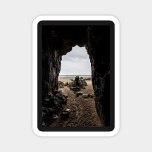 Cave Overlooking Pendine Sands, Wales Magnet