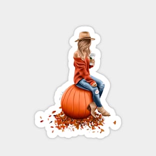 Autumn Leaves & Pumpkins Please Magnet