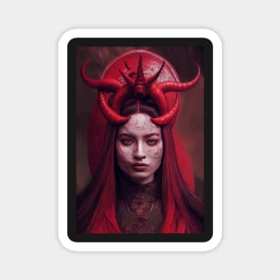 Ruby, A Red Tiefling Cleric Magnet