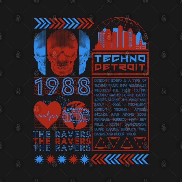 Detroit Techno - Techno Music - Techno Merch by THE RAVERSBRAND