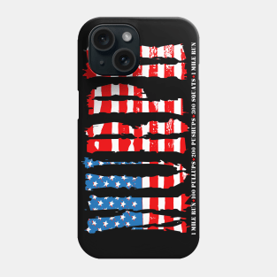 Memorial Day Murph Workout Challenge Distressed Us Flag Phone Case