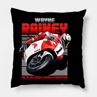 Wayne Rainey 500cc 90s Retro Pillow