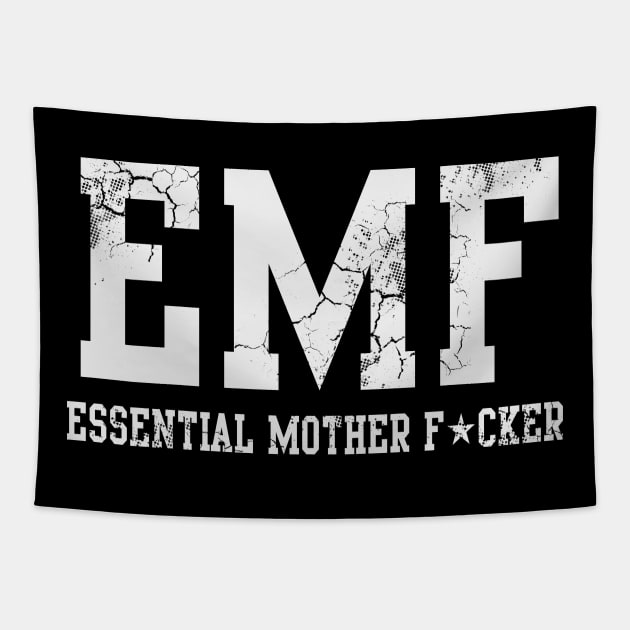 EMF Essential Mother Fucker Covid 19 Tapestry by E
