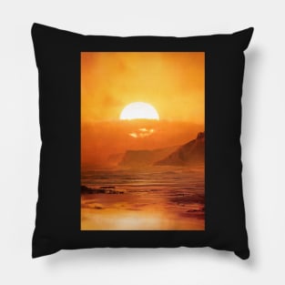 The Sunset - Original artwork. Pillow