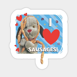 Sooty Sweep I Love Sausages Magnet