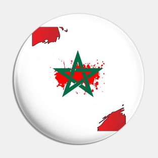 Proud Morocco Flag Gift Moroccan Lovers For Men's Women's Pin