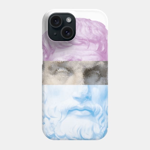 Vaporwave Glitched Greek Bust Phone Case by gregG97