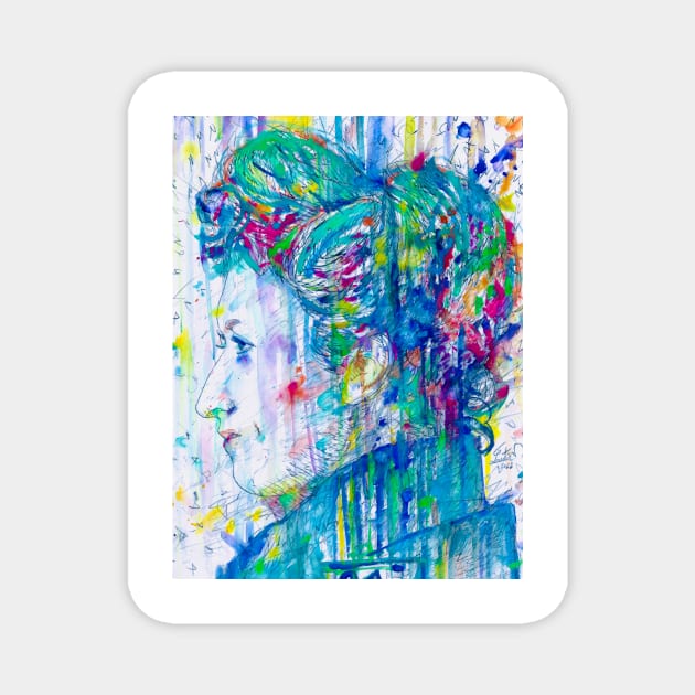 ROSA LUXEMBURG - watercolor portrait .3 Magnet by lautir