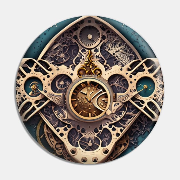 Glimpses of Time - Watch Components in Artful Harmony Pin by Salaar Design Hub