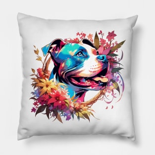 American Staffordshire Terrier Joyful Mothers Day Dog Mom Gift Pillow