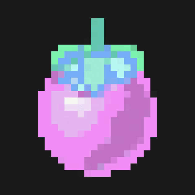 Mangosteen Pixel art, Cute Mangosteen fruit, Thai fruit by Tapood