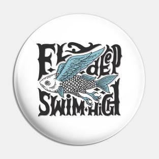 fly deep swimming Pin