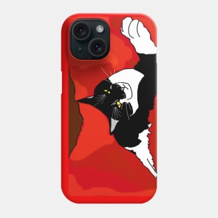 Cute Tuxedo Cat ready to sleep  Copyright TeAnne Phone Case