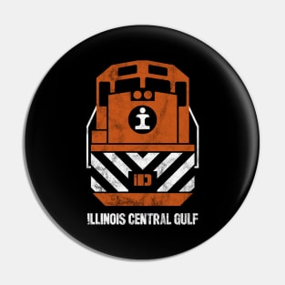 Vintage Illinois Central Gulf ICG Railroad Train Engine T-Shirt Pin