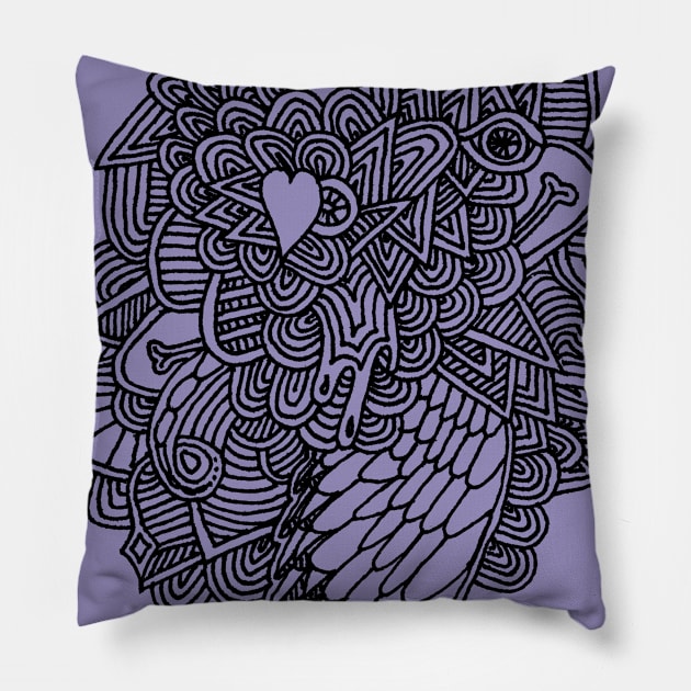 Wing on purple Pillow by PsychedelicDesignCompany