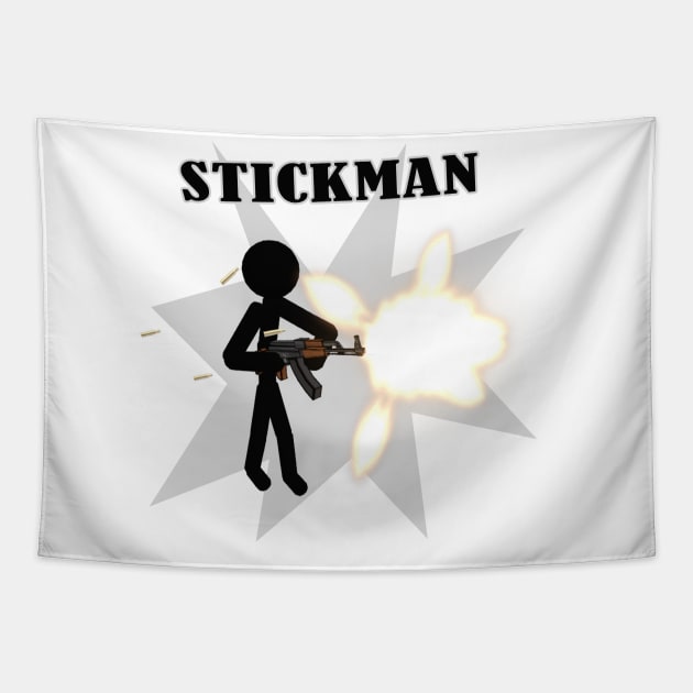 Stickman Gun Shooter Tapestry by Stickman3D