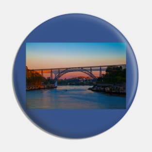 Portugal. Porto. Bridges. Sunset. Pin