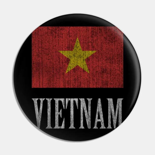 Vietnam retro flag Pin by Mollie