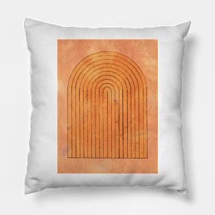 Burnt orange mid-century arch Pillow