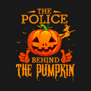 Mens The CHEF Behind The Pumpkin T shirt Funny Halloween T Shirt_POLICE T-Shirt