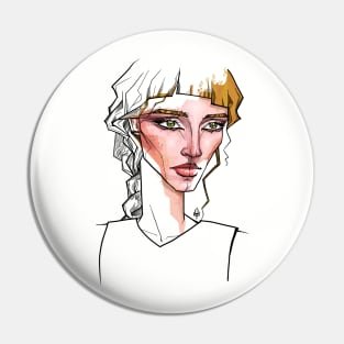 Waiting Girl Pin