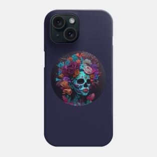 Floral Sugar Skull / Calavera de Azúcar Phone Case