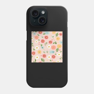 Blossoming Fashion: A Delicate Floral Fabric Pattern #2 Phone Case