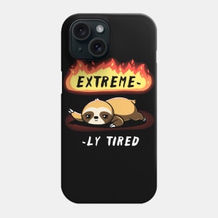 Extremely Tired Cute funny Bear Panda animal lover quote Artwork Phone Case
