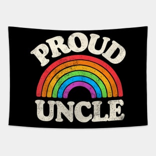 Lgbtq Proud Uncle Gay Pride Lgbt Ally Family Rainbow Flag Tapestry