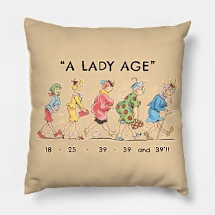 Vintage Funny Lady Age Pillow