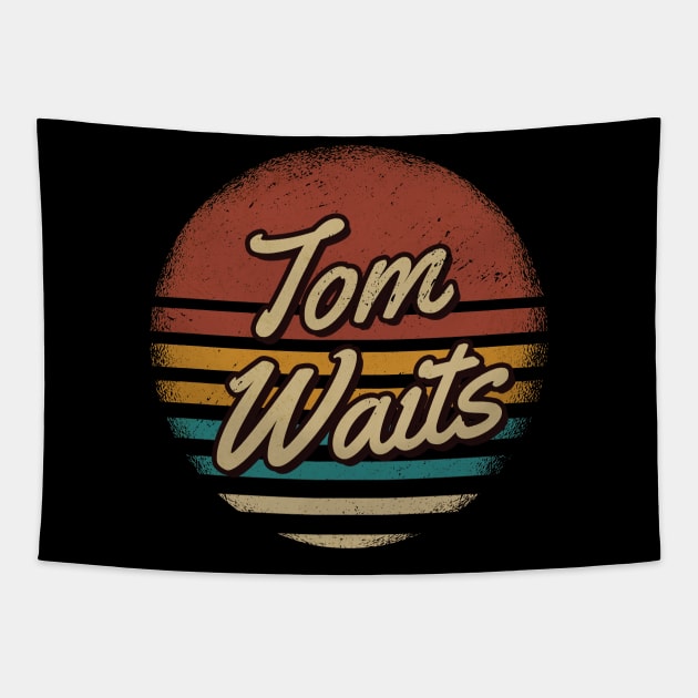 Tom Waits Retro Style Tapestry by JamexAlisa