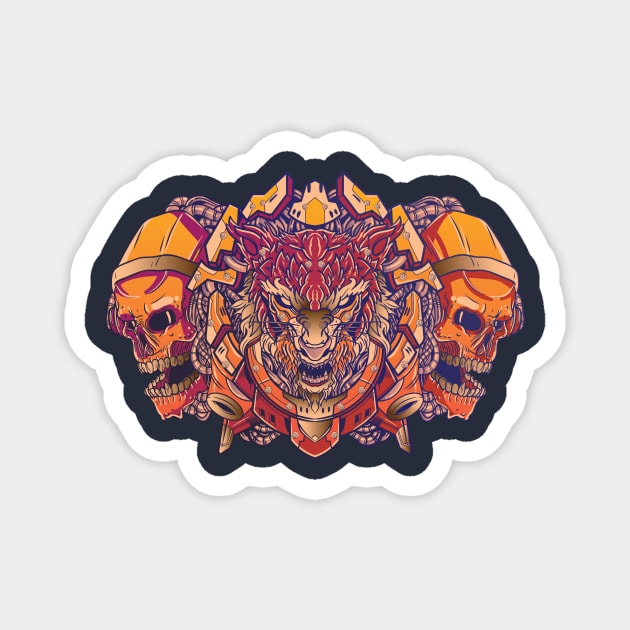 HYBRID WOLFHEAD Magnet by twelvestd