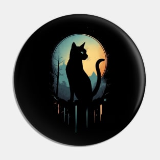 Cat Silhouette Pin